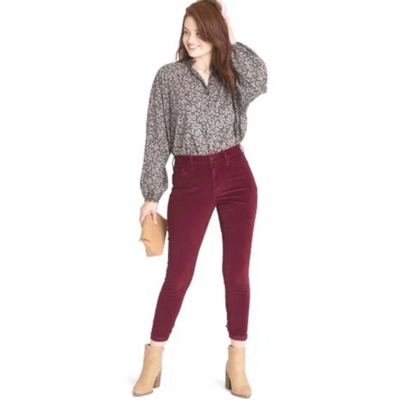 Universal Thread Pants - Universal Thread Burgundy Corduroy High Rise Skinny Jeans